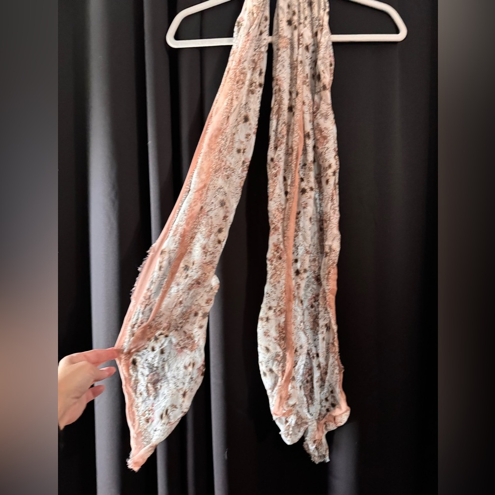 Light Pink Floral Scarf